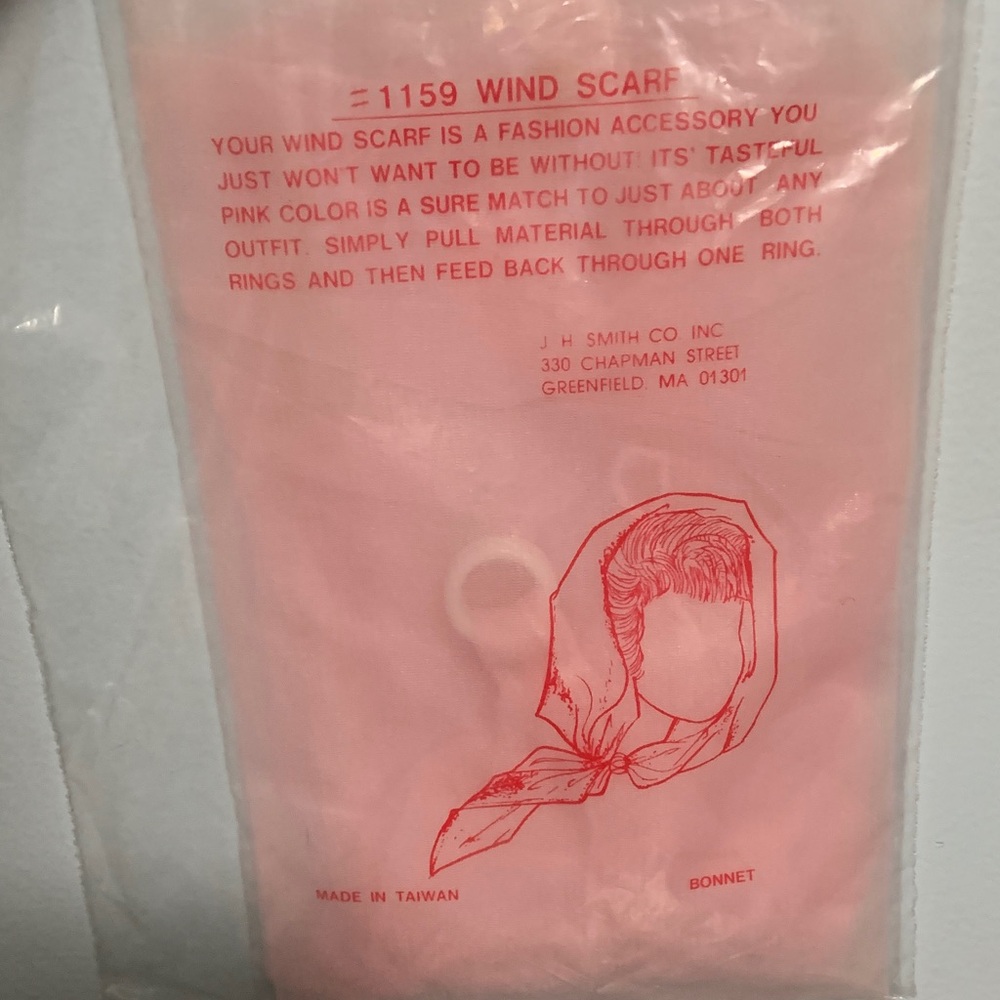 Pink Sheer Wind Scarf/Bonnet